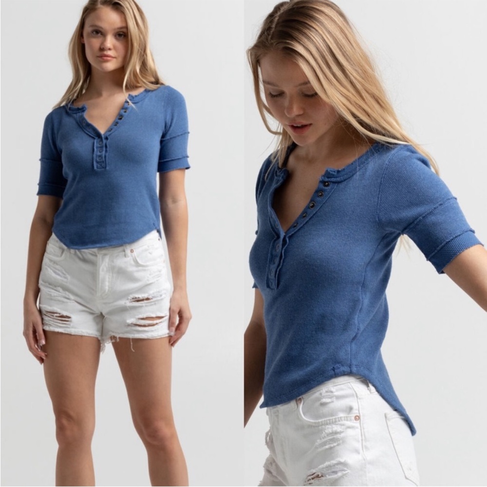 Free people on the run Henley top - Picture 2 of 10